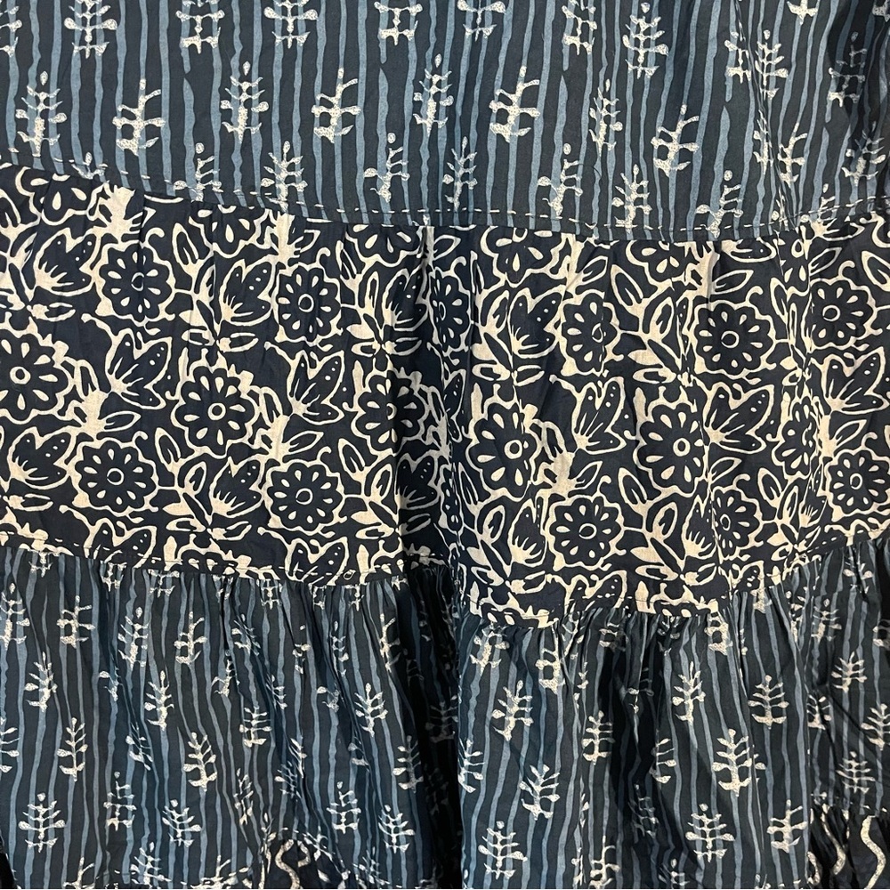 Chelsea & Theodore Blue and White Boho Dress size 1X New with tags - Picture 10 of 13